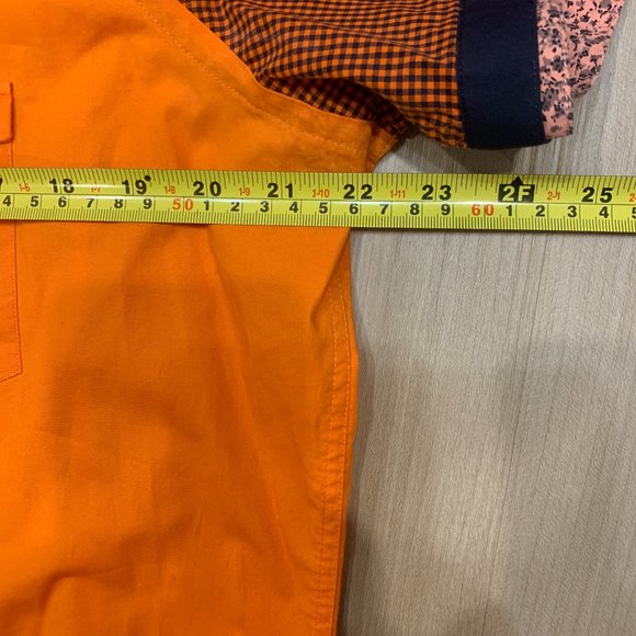 7 Camicie slim fit Orange Short Sleeve Button Down Shirt size XL - Picture 9 of 10